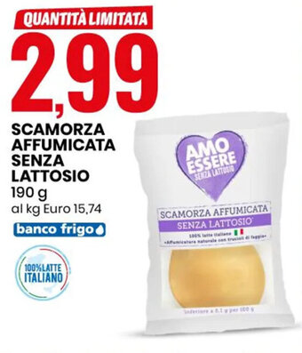 Eurospin SCAMORZA AFFUMICATA SENZA LATTOSIO 190 g offerta
