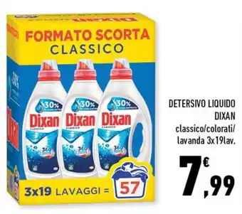Conad Superstore DETERSIVO LIQUIDO DIXAN 3 x 19 lav. offerta