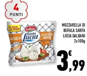 Conad Superstore MOZZARELLA di BUFALA BUFALA SANTA LUCIA GALBANI 2 x 100 g offerta