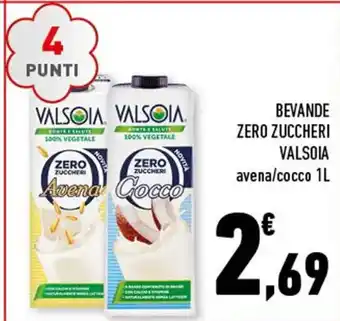 Conad Superstore BEVANDE ZERO ZUCCHERI VALSOIA 1L offerta