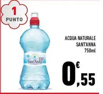 Conad Superstore ACQUA NATURALE SANT'ANNA 750ml offerta