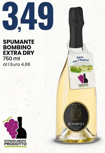 Eurospin SPUMANTE BOMBINO EXTRA DRY 750 ml offerta