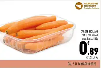 Conad Superstore CAROTE SICILIANE 500g offerta