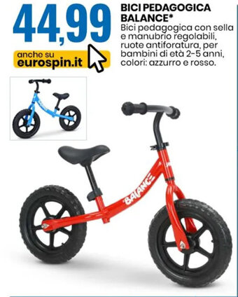 Eurospin BICI BICI PEDAGOGICA BALANCE* offerta