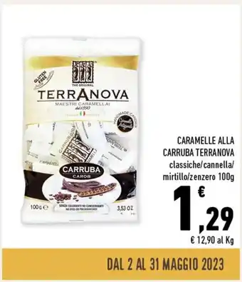 Conad Superstore CARAMELLE ALLA CARRUBA TERRANOVA 100g offerta
