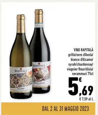 Conad Superstore VINO RAPITALÀ 75 cl offerta
