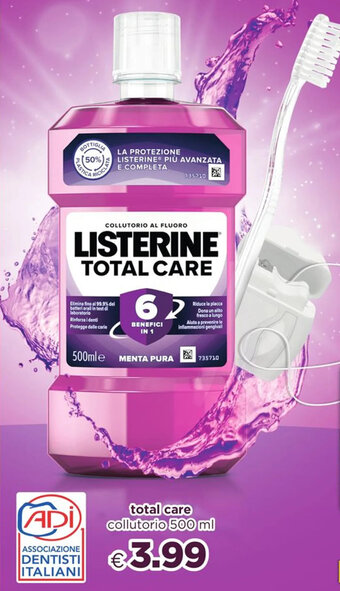 Acqua & Sapone LISTERINE TOTAL CARE collutorio 500 ml offerta