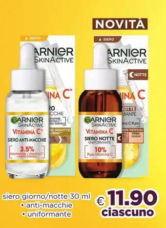 Acqua & Sapone GARNIER siero giorno/notte 30 ml offerta