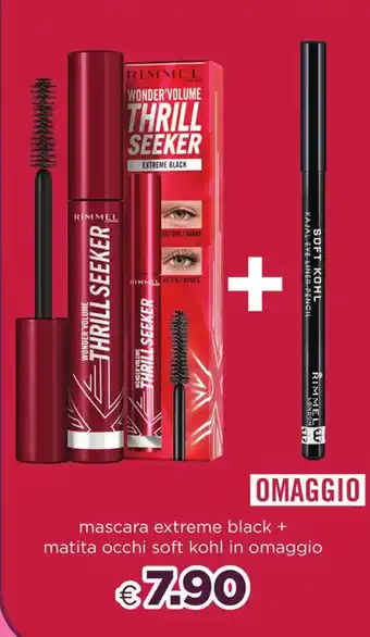 Acqua & Sapone RIMMEL mascara extreme black + matita occhi soft kohl in omaggio offerta