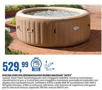 Eurospin PISCINA PURE SPA IDROMASSAGGIO BUBBLE MASSAGE "INTEX" offerta
