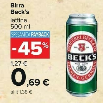 Carrefour Beck's Birra offerta