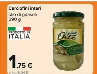 Carrefour Orto Carciofini Interi offerta