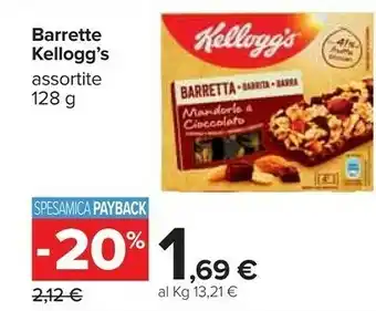 Carrefour Kellogg's - Barretta Mandorle E Frutta 128 G(ml) offerta