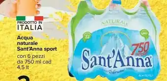 Carrefour Sant'anna Sant'Anna - Acqua Minerale Naturale offerta