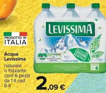 Carrefour Levissima Levissima - Acqua Naturale 1000 g(ml) offerta