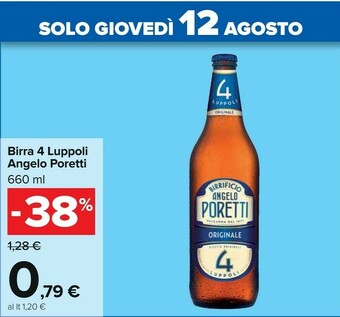 Carrefour Angelo poretti 4 Luppoli 660 G(ml) offerta