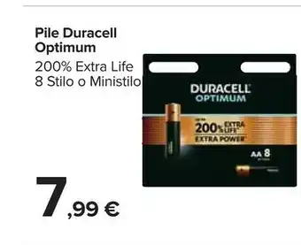 Carrefour Duracell Durscell Optimum Pile offerta