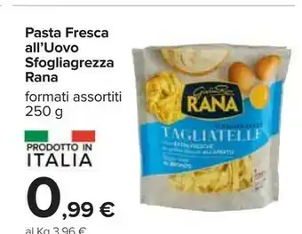 Carrefour Giovanni Rana - Pasta Fresca All'Uovo Fettuccine 250 G(ml) offerta