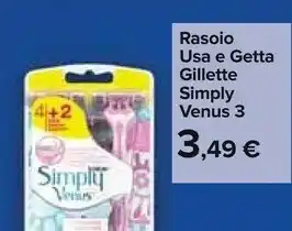 Carrefour Gillette Simply Venus 3 offerta