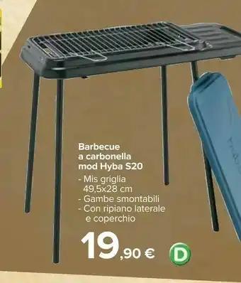 Carrefour Hyba Barbecue A Carbonella S20 offerta