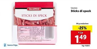 Lidl Salumeo sticks di speck offerta
