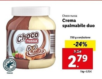 Lidl Choco nussa - crema spalmabile duo offerta