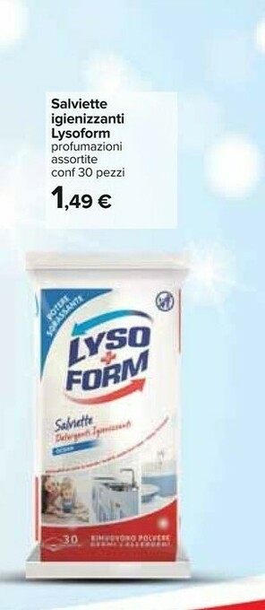 Carrefour Lysoform Salviette Igienizzanti offerta