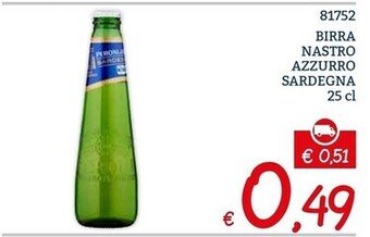 Zona Peroni birra nastro azzurro sardegna offerta