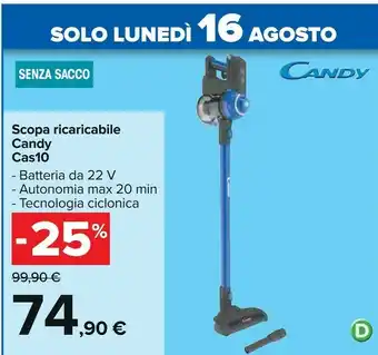 Carrefour Candy Scopa Ricaricabile CAS10 offerta