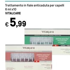 Iper La Grande Vitalcare trattamento in fiale anticaduta per capelli offerta
