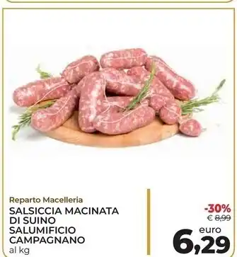 Conad City Salumificio campagnano - salsiccia macinata di suino offerta