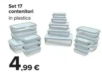 Carrefour Set 17 Contenitori offerta