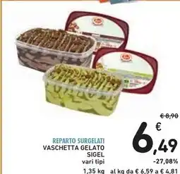 Spazio Conad Sigel vaschetta gelato offerta