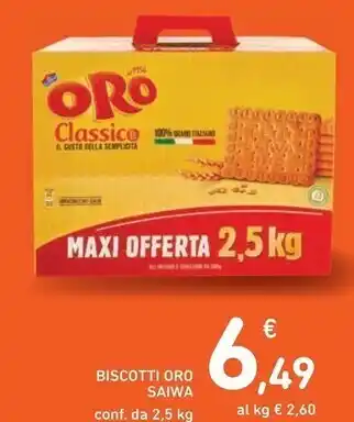Spazio Conad Saiwa biscotti oro offerta