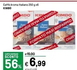 Iper La Grande Kimbo caffè aroma italiano offerta