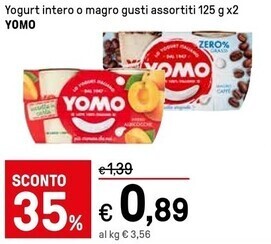 Iper La Grande Yomo yogurt intero o magro offerta