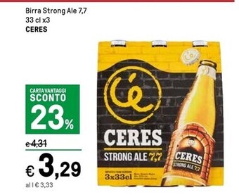 Iper La Grande Ceres birra strong ale 7,7 offerta