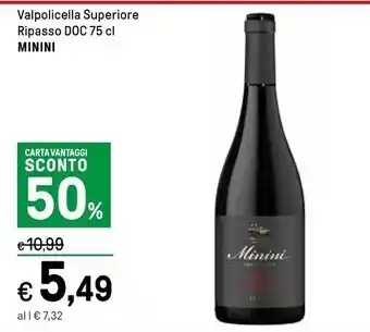 Iper La Grande Minini valpolicella superiore ripasso doc offerta
