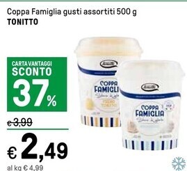 Iper La Grande Tonitto coppa famiglia gusti assortiti offerta