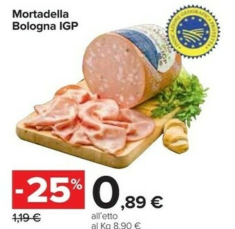 Carrefour Mortadella Bologna Igp offerta