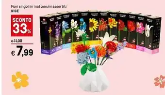 Nice fiori singoli in mattoncini