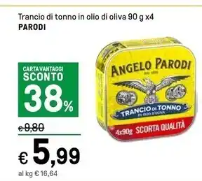 Iper La Grande Angelo parodi trancio di tonno in olio di oliva offerta
