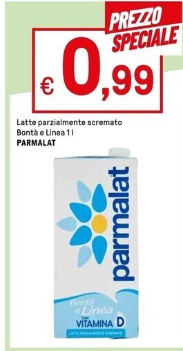 Iper La Grande Parmalat latte parzialmente scremato bonta e linea offerta
