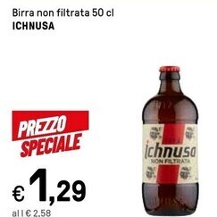 Iper La Grande Ichnusa birra non filtrata offerta