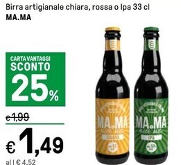 Iper La Grande Ma.ma birra artigianale chiara offerta