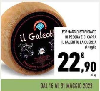 Conad FORMAGGIO STAGIONATO DI PECORA E DI CAPRA IL GALEOTTO LA QUERCIA offerta