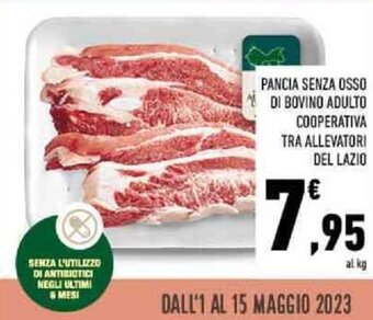 Conad PANCIA SENZA OSSO DI BOVINO ADULTO COOPERATIVA TRA ALLEVATORI DEL LAZIO offerta