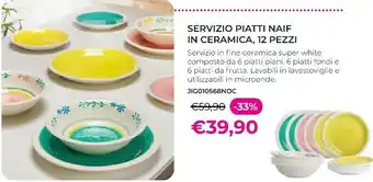 Servizio Piatti Naif In Ceramica