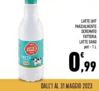 Conad LATTE UHT PARZIALMENTE SCREMATO FATTORIA LATTE SANO 1 L offerta