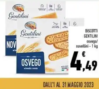 Conad BISCOTTI GENTILINI 1 kg offerta